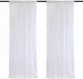 Sequin Curtains 2 Pieces White Iridescent 2FTx8FT Sequin Backdrop Glitter Fabric Background for Christmas Party Decoration Brithday Party Wedding Decorations by SoarDream