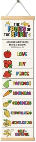 The Fruits of the Spirit Banner, Church Banner, Christian Rustic Hanging Door Flag, Farmhouse Decorations Outdoor Indoor, Church Activity Decor, Bible Lesson, Scripture and Words Decorations by Unknown