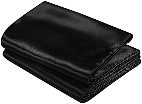 SiinvdaBZX 12 Pcs Black Satin Table Runner 12 x 108 inches Long - Image 5