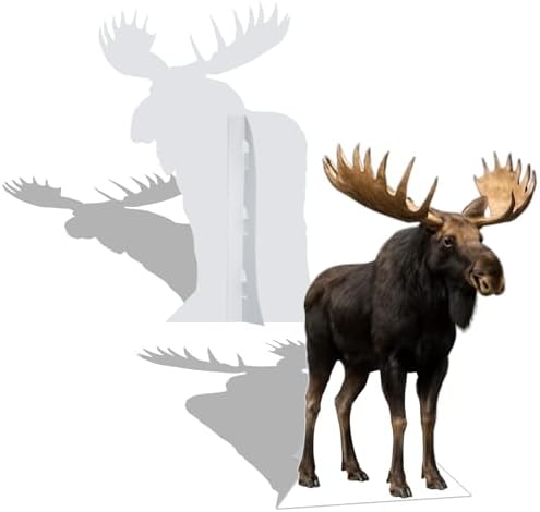 Moose Cardboard Cutout 1FT Life Size, Safari Theme Decoration - Image 3