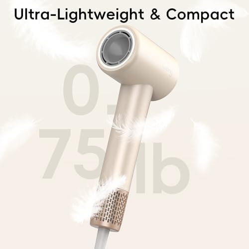 Hair Dryer, TurboLux Ionic 200 Million Negative Ions Fast Drying High Speed Hairdryer with Diffuser, Lightweight, Low Noise 1500W Hair Diffuser Dryer with 110000 RPM Brushless Motor (Cream) - Image 5