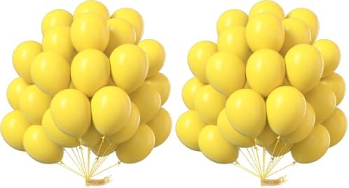 PartyWoo Yellow Balloons 50pcs Latex Helium Balloons 12 Inch (Pack of 2) by PartyWoo