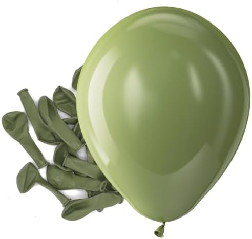 Bezente Sage Green Latex Matte Party Balloons 150 Pack 5 inch Small by Bezente