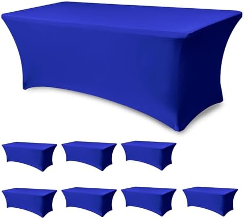 Spandex Table Cloths for 6 foot Rectangle Tables-Fitted Stretch Table Cover by Enjoyidea