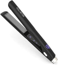 iQUE 1.25" Silk Press Flat Iron Hair Straightener for Women, Dual Voltage by QUEProfessional