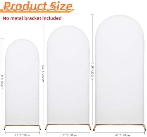 7.2FT Wedding Arch Cover – Stretchy Spandex Fabric Backdrop for Arch Stand - Image 3