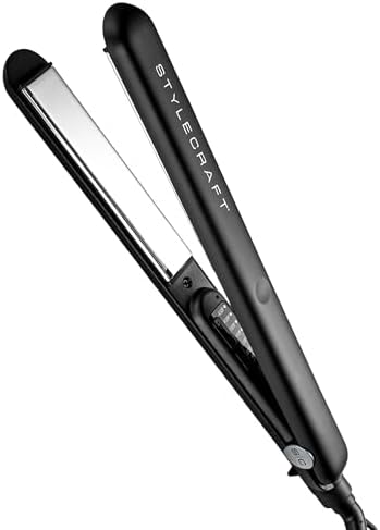 StyleCraft Stay Temp Professional 1" Titanium Flat Iron Hair Straightener by Unknown
