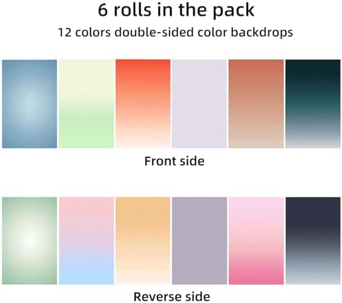 Yoocheese Photography Backdrop Product Photo Background: Small Size Paper Backdrops kit for Tabletop Food Jewelry Mini Items Pictures Photoshoot.(Gradient Color 6pcs/12pattern 22x34inch) - Image 4