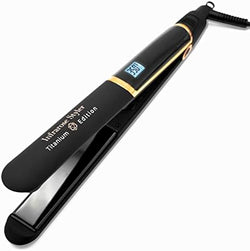 SRI Infrarose Titanium Styler – Professional Flat Iron with Floating Plates to Reduce Pulling – Hair Straightener for Curly, Damaged, Fine Hair, All Hair Types – Durable Design. by SkinResearchInstitute