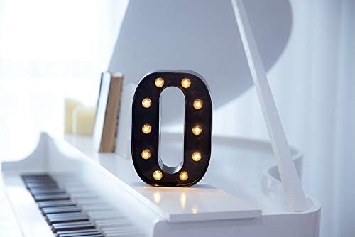 Foaky Black LED Marquee Number Lights Sign Light Up Marquee Number Lights Sign for Night Light Wedding Birthday Party Battery Powered Christmas Lamp Home Bar Decoration - Image 2
