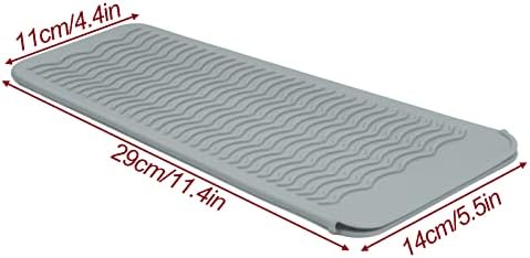 Silicone Heat Resistant Mat Pouch for Hair Straightener,Curling Iron, Grey - Image 3