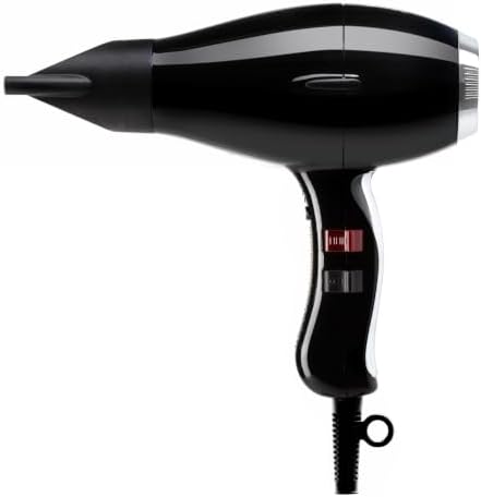 Elchim 3900 Healthy Ionic Professional Hair Dryer, 1875W Blow Dryer, Ionic & Ceramic System, 30%+ Faster Drying, Low EMF Protection, Dual Quick-Lock Concentrators, Made in Italy, Black & Silver - Image 2