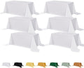 Fitable 6 Pack White Tablecloths for Rectangle Tables, 90 x 156 Inch by Fitable