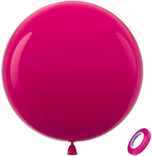 Bezente Hot Pink Giant Latex Round Balloons 36 Inch 8 Pack by Bezente