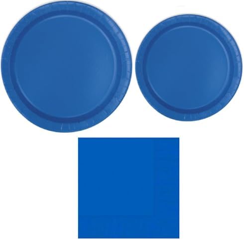 Heavy Duty Blue Paper Plate Party Supplies Bundle by Unknown