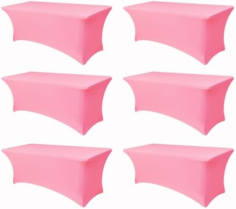 Spandex Table Cloths for 8 foot Rectangle Tables-Fitted Stretch Table Cover by Enjoyidea