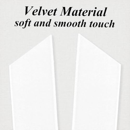 12Pcs White Velvet Ribbon Bows Christmas Tree Decorations,5in x 10in Xmas Ornaments for Tree Home Party Front Door Wreath Garland Holiday Decor - Image 3