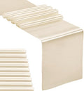 10-Pack Satin Table Runner Champagne 12 x 108 inches Long, Table Runners for Wedding, Birthday Parties, Banquets Decorations（10 Pack, 12x108 Inch, Champagne by Hahuho