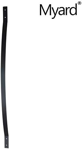 Myard 32-1/4 Inch Iron Deck Balusters, Arc Arch Style, Matte Black - Image 3