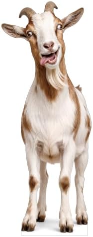 Funny Goat Life Size Cardboard Cutout Standee, 1FT by 111PRINT