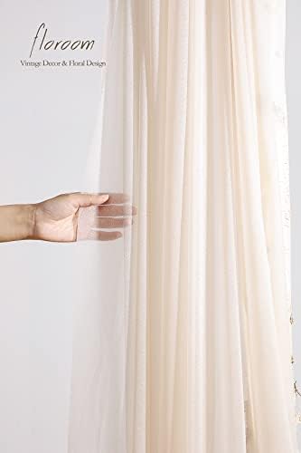Floroom Wedding Arch Draping Fabric 2 Panels 20Ft Nude Chiffon Fabric Drapes Arbor Drapery Wedding Ceremony Reception Swag Decorations - Image 6