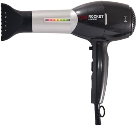 CHI Rocket Hair Dryer with Comb & Drying Nozzle Attachment by FaroukSystemsInc