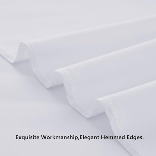 40 ft x 10 ft Thick White Backdrop Curtain for Wedding Parties, 8 Panels White Polyester Wedding Backdrop Drapes for Party Birthday Backdrop Photography Home Decorations - Image 7
