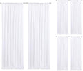 White Sequin Backdrop Curtains-6 Panels 2FTx8FT White Backdrop for Valentines Day, Glitter Party Decorations Background Drapes for Wedding Birthday Anniversary Graduation Photo Booth Decor by SoarDream