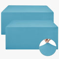 Rectangle Spandex Fitted Tablecloths For Vendor 2 Pcs 48X24 Inch Turquoise by Nasitoshomedecor