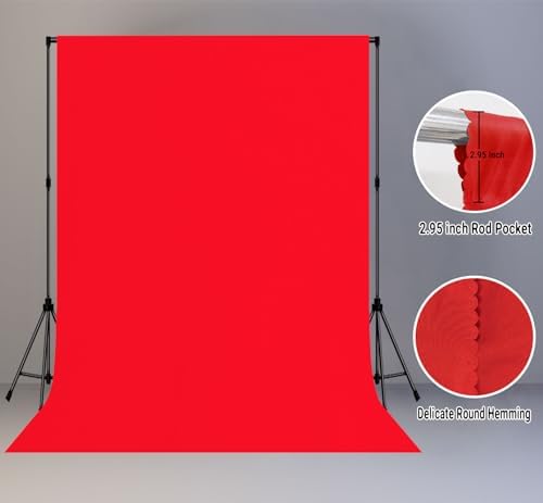 Red Photography Backdrop for Photoshoot, Fabric 10x20ft - Image 2