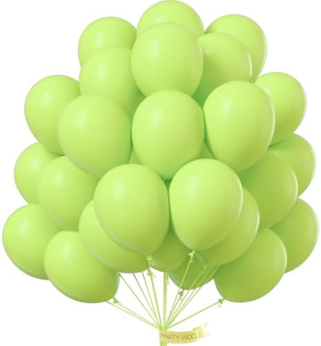 PartyWoo Lime Green Balloons 50pcs Light Green Color 12 Inch by PartyWoo