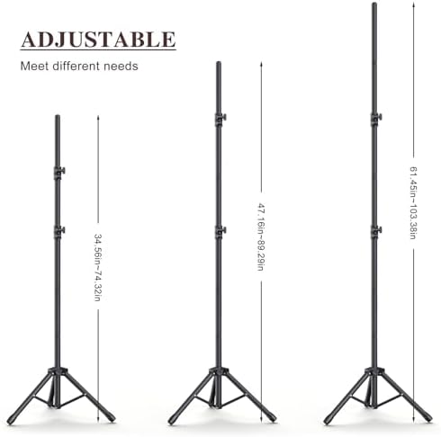 Backdrop Stand 10×8ft (W×H) Adjustable Backdrop Support Ground Kit Photography Photo Shoot Back Drop Stand for Party with Sandbags, Spring Clips, Carrying Bag - Image 3