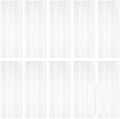 10 Pack White Foil Curtain Backdrop 3.2ft x 9.8ft Black Metallic Tinsel Foil Fringe Curtains Streamer Photo Booth Backdrop for Birthday Party Engagement Bachelorette Party Decorations (White) by Ohiyoo