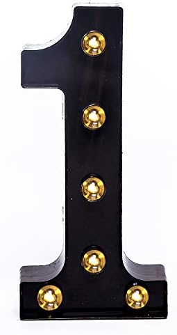 Foaky Black Marquee Numbers, Light Up Numbers, Lights Sign for Night Light Wedding Birthday Party Battery Powered Christmas Lamp Home Bar Decoration by Foaky