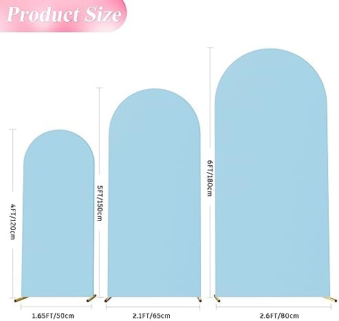 Wokceer Arch Backdrop Cover 6FT,5FT,4FT Dusty Blue Arch Covers Stretchy - Image 2
