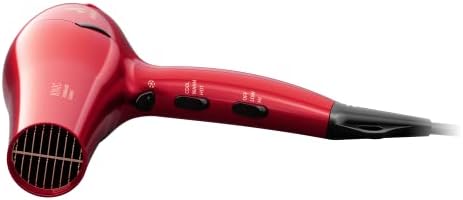 Andis 30290 1875-Watt Tourmaline Ceramic Ionic Pro Dry Professional Hair Dryer, 3 Heat Settings & 2 Speed Settings, 2 Dryer Attachments, Lightweight, Fast Dry & Low Noise, Soft Grip, Red - Image 5