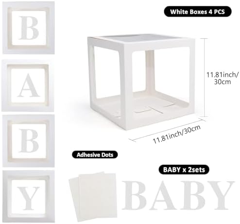 Voircoloria Baby Boxes with Letters for Baby Shower Gender Reveal Decor - Image 2
