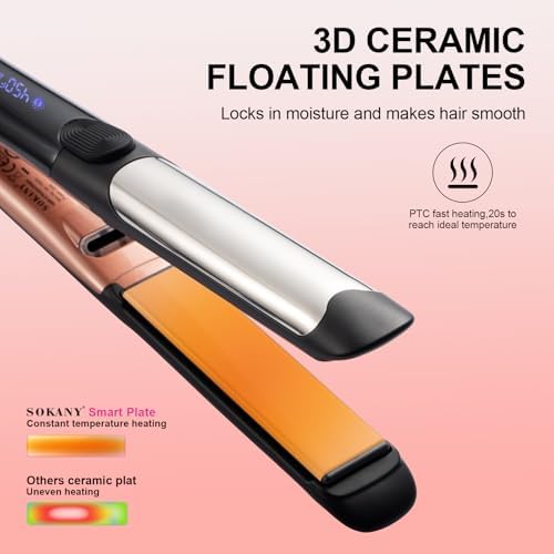 SOKANY Hair Straightener and Titanium Flat Iron Curler 2 in 1 - Image 2