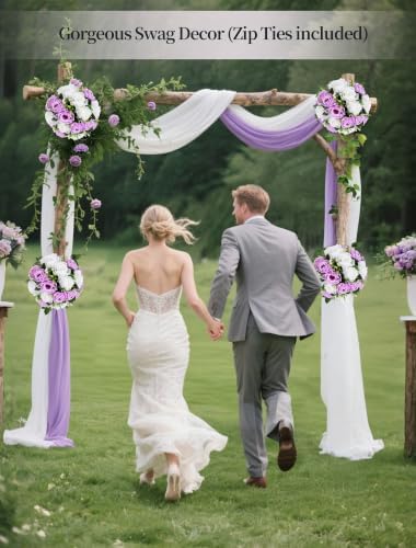 BLOSMON Lilac Purple Flowers Artificial: 2 Pcs Fake Roses Flower Balls Centerpiece for Wedding Table Decoration- Artificial Silk Kissing Bouquet Floral Arrangement for Home Party Event Decor - Image 6