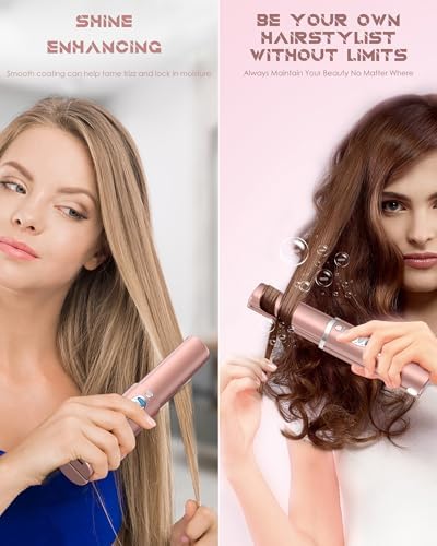 Cordless Hair Straightener, Mini Flat Iron for Bangs & Quick Touch Ups - Image 4