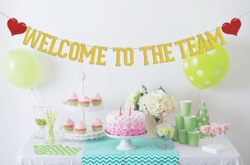 Welcome to The Team Banner - Welcome Banner for Office - The Office Party Decorations Gold - Image 3