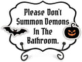 Halloween Table Sign 5x7 Inch Decor, Rustic Party Centerpiece with Metal Stand & 2 DIY Stickable Wood Decor, Freshly Bood Coffee Table Decoration for Home & Party Display - B08 by AMHGLW