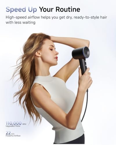 Laifen Swift Professional High-Speed Hair Dryer, 200M Negative Ions, Black - Image 2