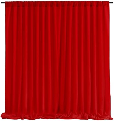 Red Backdrop Curtains 10ftx10ft Christmas Polyester Photo Drapes by SoarDream