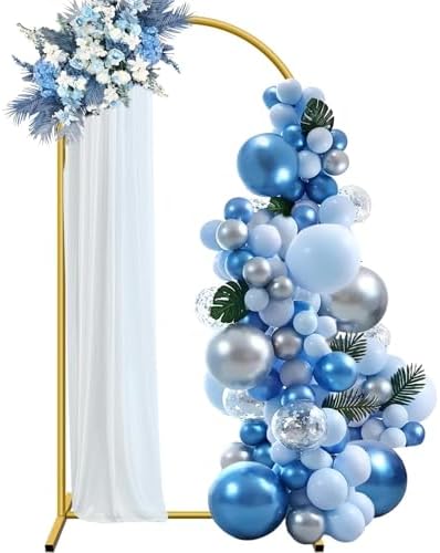 HEMMOTOP Metal Arch Backdrop Stand, Gold, 7.2ft by Hemmotop