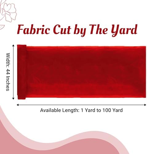 30 Yard Organza Fabric 44" Wide for Wedding Event Décor - Red - Image 2