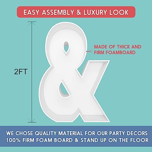 2FT DIY Mosaic Balloon Letter & Frame, Fillable Party Backdrop Decor - Image 2