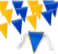 Safety Warning Pennant Banner Flags(BLUE+YELLOW,45pcs,105FT) by Unknown