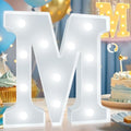 Pooqla LED Marquee Letter Lights, Warm White and Cool White Decorative Lighted Letters, Light Up Alphabet Letters for Boys Girls, Party, Wedding, Bar, Night Light, Birthday Decoration, Letter M by Pooqla