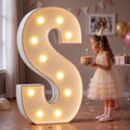 imprsv Large Marquee Letters, 4FT Light Up Letters S Sign for Party Decor by Letsmakeitimpressive